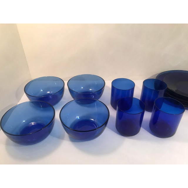 Vintage Anchor Hocking Cobalt Blue Dinnerware Set 16 Piece Set Chairish