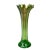 Mid-Century Green Iridescent Carnival Art Glass Swung Vase For Sale - Image 9 of 9