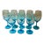 Libbey Aqua Blue / Turquoise Wine Glasses - Set of 8 For Sale