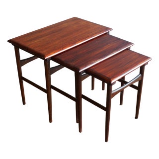 Vintage Danish Nesting Tables from Dyrlund, 1960s, Set of 3 For Sale