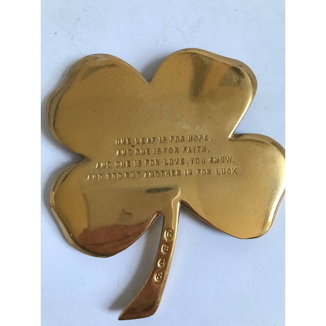 24k Gold Tone Plated Brass Four Leaf Clover Paperweight Chairish
