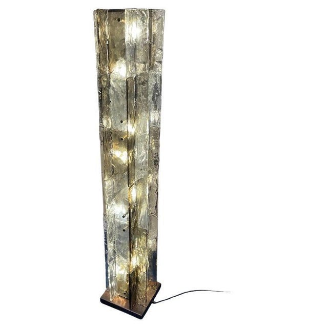 Murano Glass Floor Lamp attributed to Carlo Nason for Mazzega, Italy, 1960s For Sale - Image 6 of 6