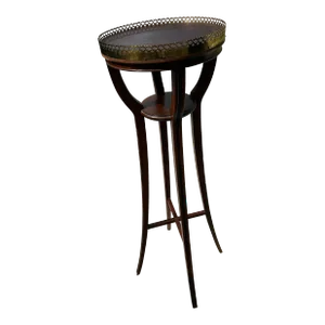 Baker Mahogany Plant Stand With Brass Gallery