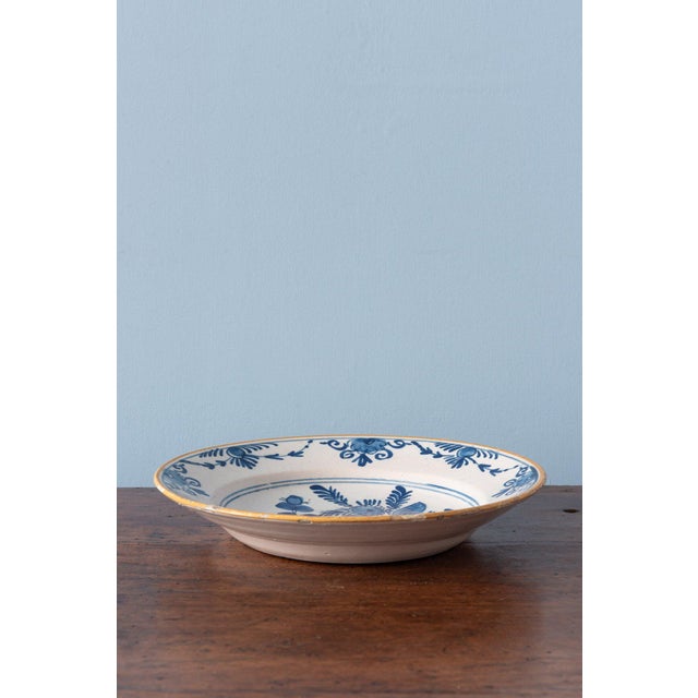 18th Century Dutch Delftware Blue and White Floral Plates, Set of 4 For Sale - Image 13 of 18