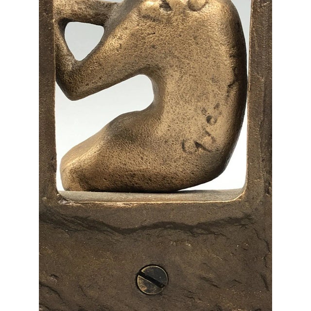Limited Bronze Figure of Lute Player by Gyarmathy János, 1960s For Sale - Image 6 of 12