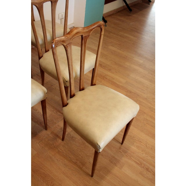 Mid-Century Modern Italian Chairs in White Faux Leather, 1960s, Set of 6 For Sale - Image 12 of 16