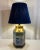Frederick Cooper Vintage Chinoiserie Reverse Painted Hexagonal Tang Horse Table Lamp With Bespoke Navy Blue Shade For Sale - Image 4 of 12