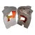 1990s Jamie Davis (B. 1945) Untitled, Architecture of Clay Sculpture - Set of 2 For Sale