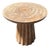 Hand-Crafted Round Side Table in Mango Wood, Organic Modern Style For Sale