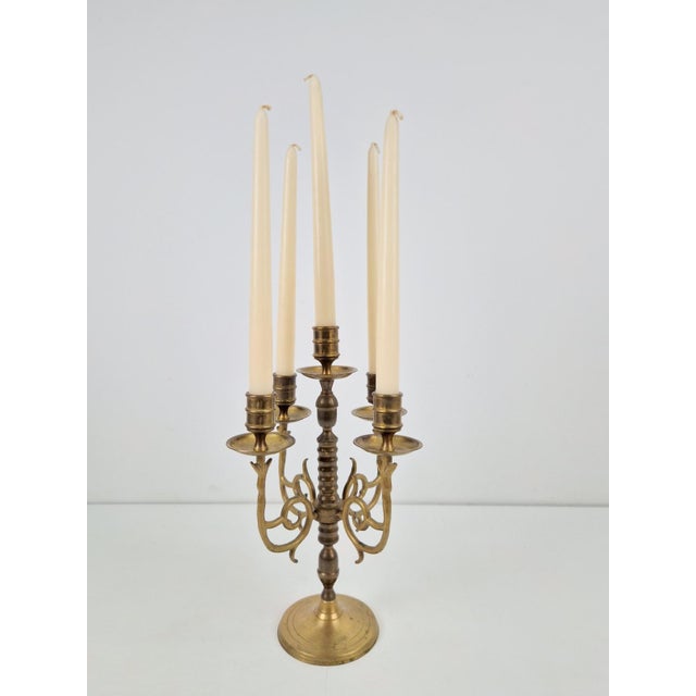French Rustic Copper Candlestick, 1950 For Sale - Image 6 of 6