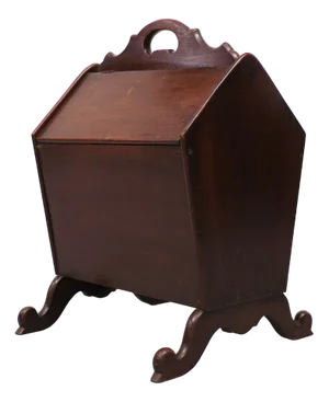Antique Mahogany Magazine Holder, the Netherlands, 1870s