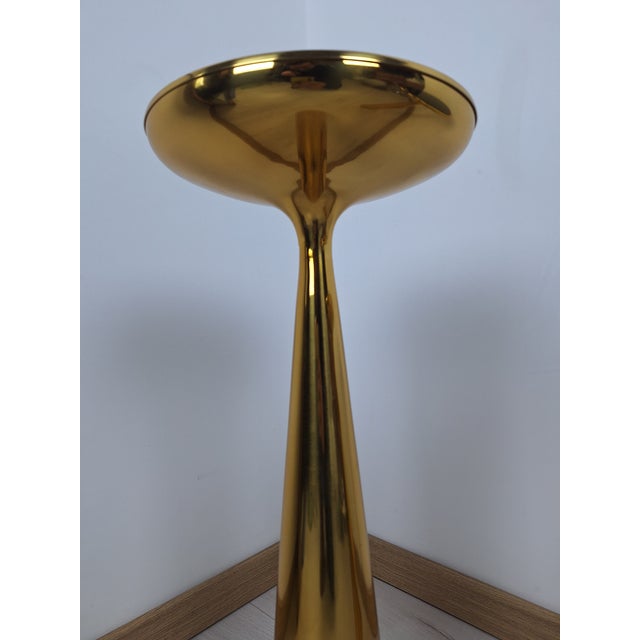 1990s Vintage Model 1776 Low Table in Brass with Blue Glass by Max Ingrand for Fontana Arte, 1990s For Sale - Image 5 of 13