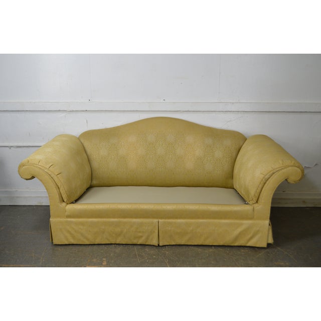 Southwood Custom Gold Upholstered Sofa (B) Chairish