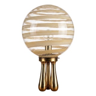 Large Swirl Murano Glass Table Lamp, 1970s For Sale