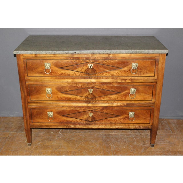 Antique Directoire Walnut Commode, 1700s For Sale - Image 11 of 13