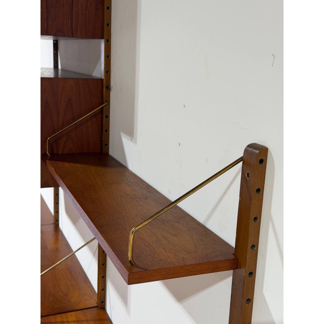 In Style of Poul Cadovius Royal System Teak Modular Wall Unit Danish Mid-Century Modern 1960s For Sale In Los Angeles - Image 6 of 17