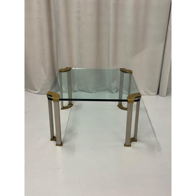 Mid-Century Modern Vintage Bronze and Glass Coffee Table by Peter Ghyczy, Germany, 1970s For Sale - Image 3 of 5