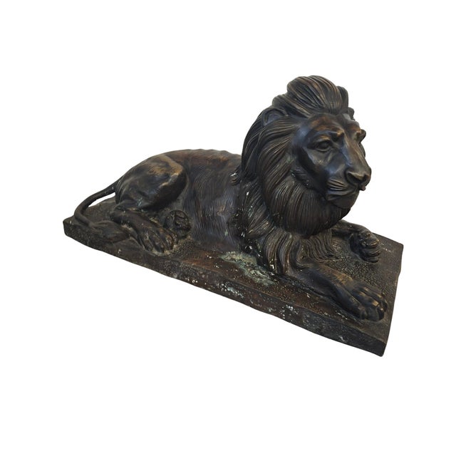 Monumental Bronze Lions, 1980, Set of 2 For Sale - Image 15 of 18