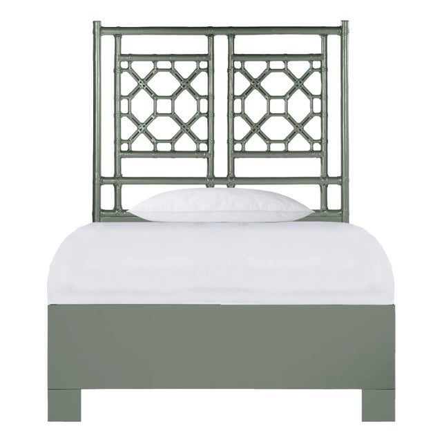 Lattice Back Standard Bed Twin, Evergreen For Sale
