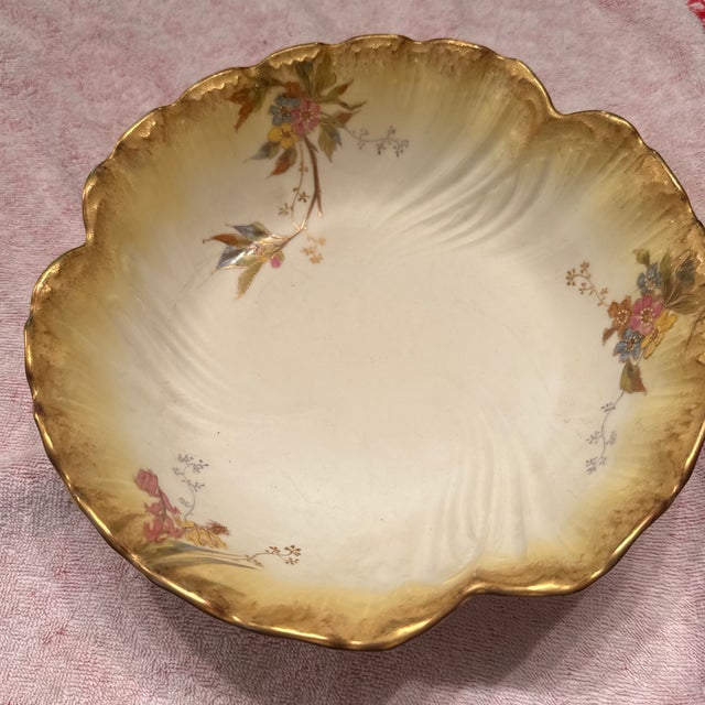 An exquisite late 19th-century fine French porcelain serving bowl crafted by the historic maker Martial Redon in Limoges,...