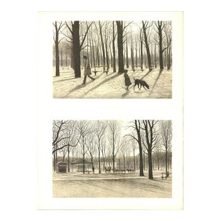 1970 Harold Altman 'Luxembourg Garden' Contemporary USA Lithograph For Sale