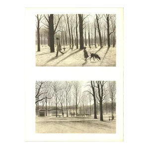 1970 Harold Altman 'Luxembourg Garden' Contemporary USA Lithograph