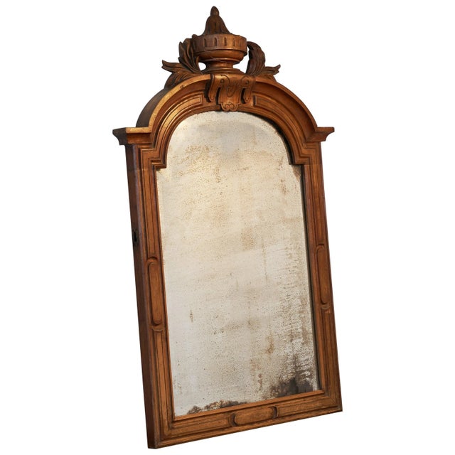 Gold ly Patinated Mirror in Carved Mahogany Frame, 1890s For Sale - Image 8 of 8