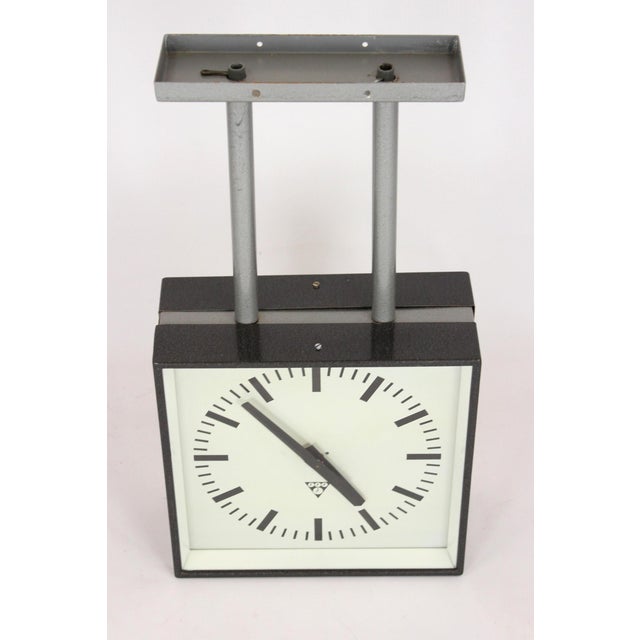 Large Double-Sided Railway Clock from Pragotron, 1980s For Sale - Image 18 of 18