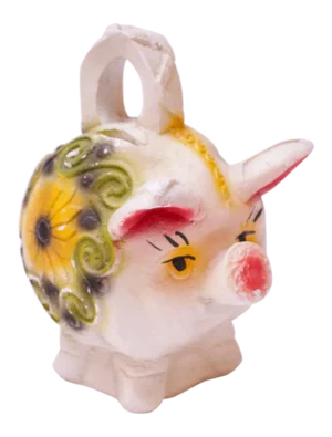 Mid-Century American Painted Chalkware Pig