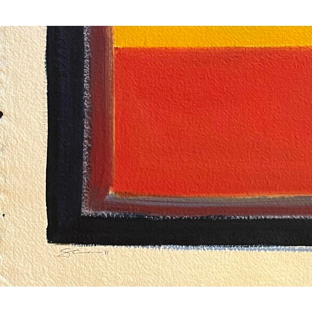 Abstract 1990s Abstract Expressionist Oil Painting by Satori Gregorakis For Sale - Image 3 of 3