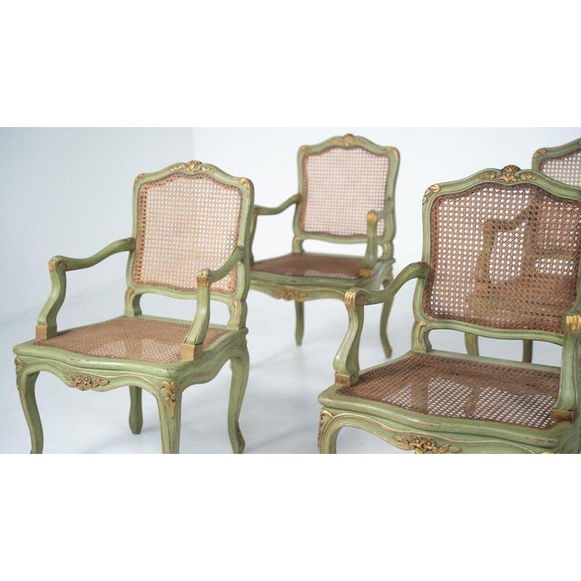Louis XV Armchairs, Belgium, Set of 6 For Sale - Image 9 of 18