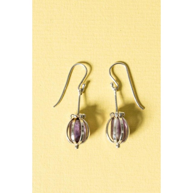 Modernist Silver Earrings by Arvo Saarela, 1958, Set of 2 For Sale - Image 6 of 11