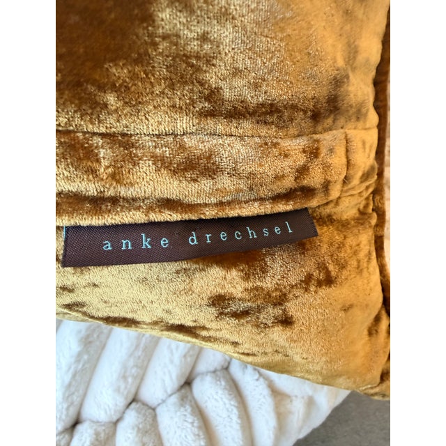 Anke Drechsel Pair of Anke Drechsel Velvet Pillows For Sale - Image 4 of 5