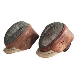 Fencing Masks, 1920s, Set of 2 For Sale
