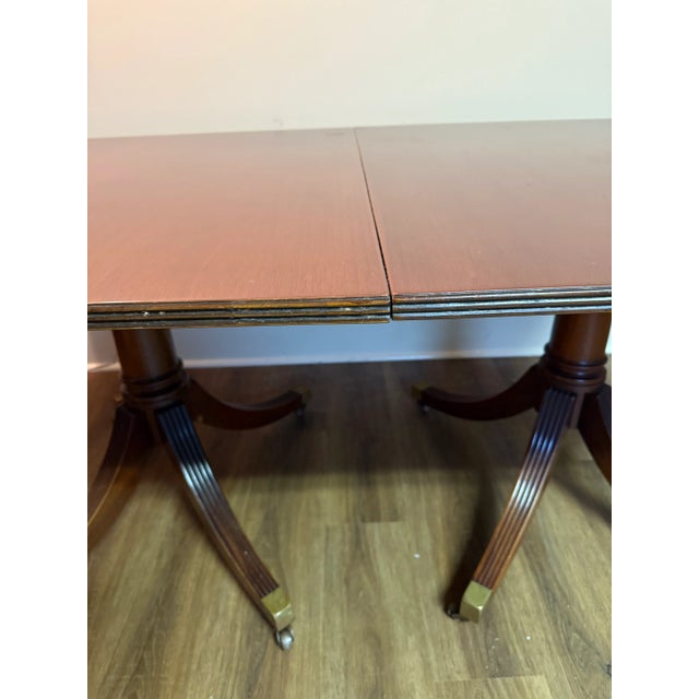 Mid 20th Century Dining Table With 3 Leaves by Baker For Sale - Image 5 of 13