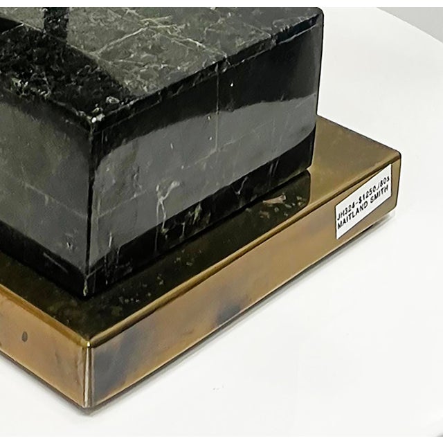 Vintage Maitland Smith Tessellated Fish Lamp in Stone, Abalone, and Brass For Sale In Miami - Image 6 of 6