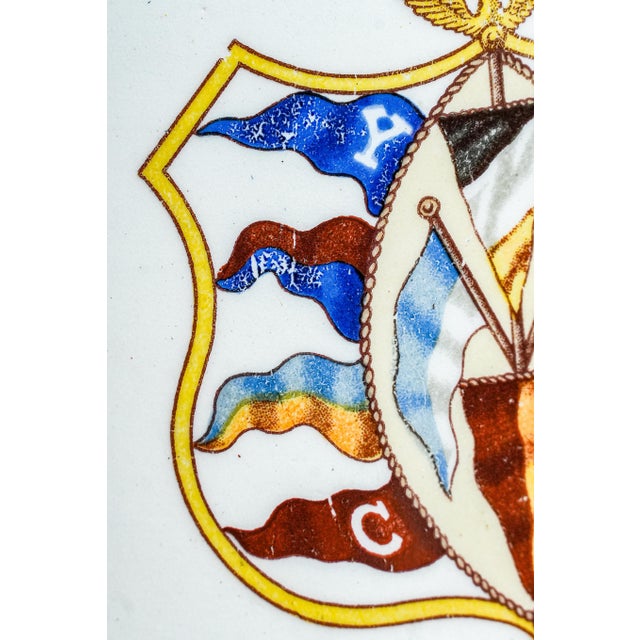 Neat Ivy League Antique Porcelain Tobacco Jar Yale, Harvard, Columbia, Princeton Tobacciana For Sale - Image 4 of 15