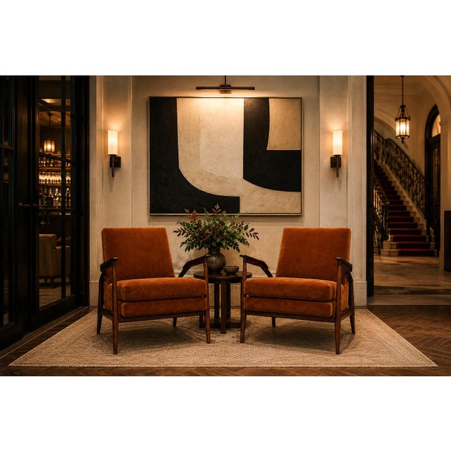 Giuseppe Scapinelli Pair of Armchairs in Caviúna & Burnt Caramel Mohair Velvet, Brazil, 1950s For Sale - Image 18 of 18