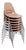 Krueger Metal Products Fiberglass Stacking Chairs Taupe Sand Tan a Set of Seven For Sale