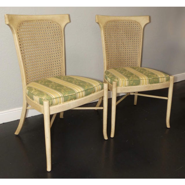 Vintage Caned Back Dining Side Chairs a Pair Chairish
