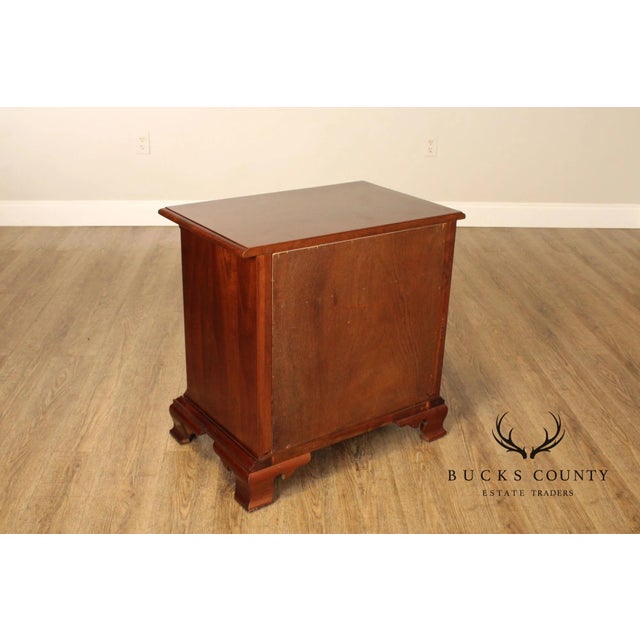 1990s Stickley Chippendale Style Vintage Cherry Nightstand For Sale - Image 5 of 15