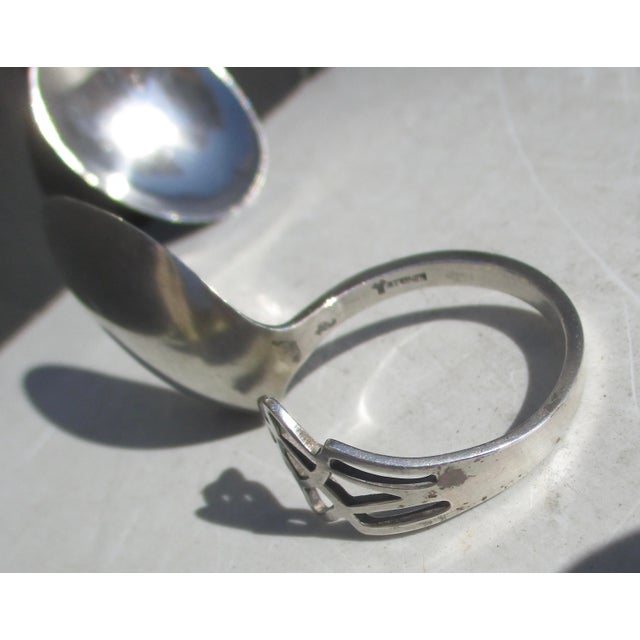 American Mid 20th Century Teddy Bear Baby Spoons Sterling Webster -- 2 Spoons For Sale - Image 3 of 5