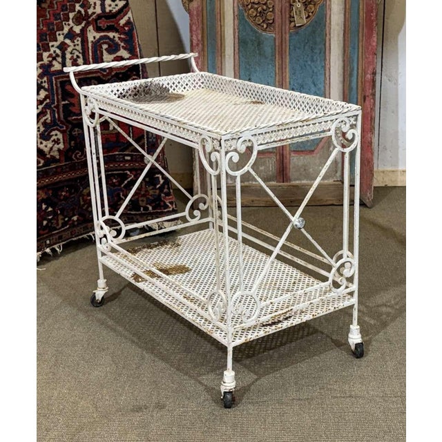 Vintage Serving Cart in Wrought Iron, 1950s For Sale - Image 14 of 16