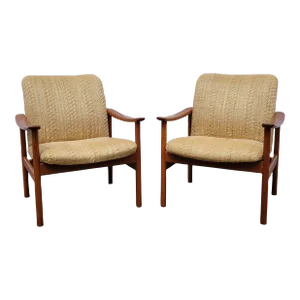1960s Mid Century Teak Chairs by Alf Svensson -Pair