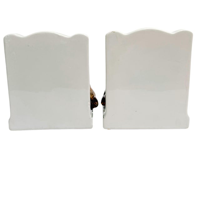 Brown Vintage Nora Fenton Italian Porcelain Quail Bookends - A Pair For Sale - Image 8 of 10