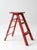 Vintage Red Wooden Step Ladder For Sale - Image 9 of 16