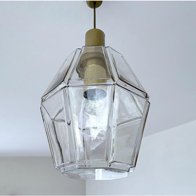Vintage Pendant Light in Glass from Limburg For Sale - Image 9 of 18