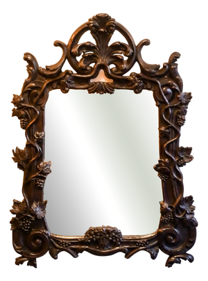 19th Century Art Nouveau Carved Wooden Mirror