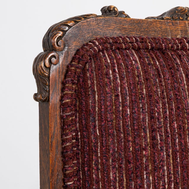 French 19th Century France Burgundy Wood Dining Chair For Sale - Image 3 of 10