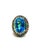 Blue Bochic “Orient” Vintage Tourmaline & Blue Topaz Ring Set 18 K Gold & Silver For Sale - Image 8 of 8